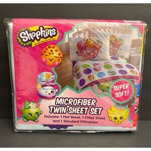 Shopkins Microfiber Fun Colorful Toy Girl Adult Fan Twin Sheet Set of 3 bedsheet